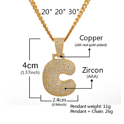 CUSTOM BUBBLE SILVER PENDANT